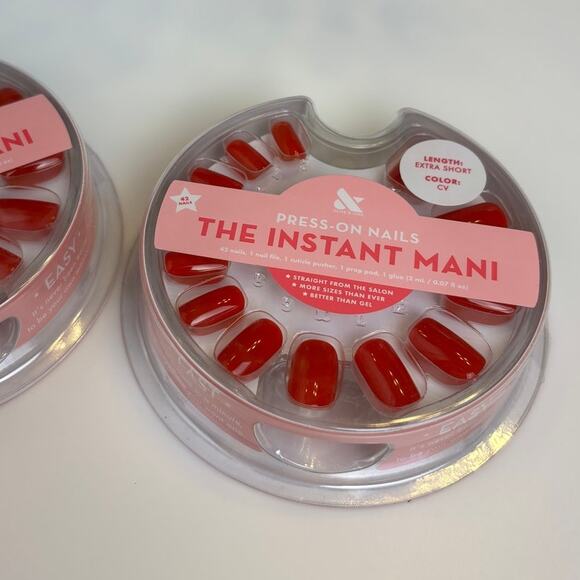 Olive & June The Instant Mani Press On Nails CV Cherry Red Extra Short Kits - Picture 2 of 3
